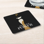 Ihr Power: Ein Portrait von Vertrauen und Anmut Rechteckiger Pappuntersetzer (angewinkelt)