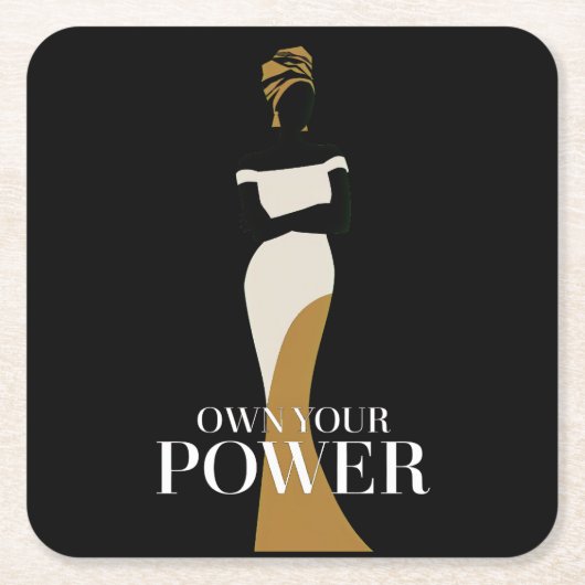 Ihr Power: Ein Portrait von Vertrauen und Anmut Rechteckiger Pappuntersetzer (Vorderseite)