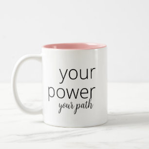 Ihr Power, Ihr Pfad   Motivation der Frau Zweifarbige Tasse