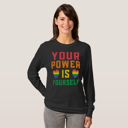 Ihr Power ist Ihr selber LGBTQ-Rechte Rainbow Prix T-Shirt (Vorne ganz)