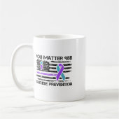 Ihr Problem 988 Suizid Prevention American Flag A Kaffeetasse (Links)
