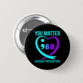 Ihr Problem 988 Suizidprävention Bewusstsein Button (Vorne & Hinten)