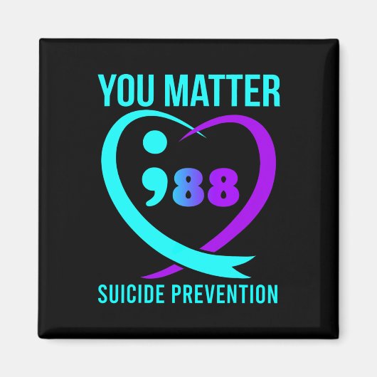 Ihr Problem 988 Suizidprävention Bewusstsein Magnet (Vorne)