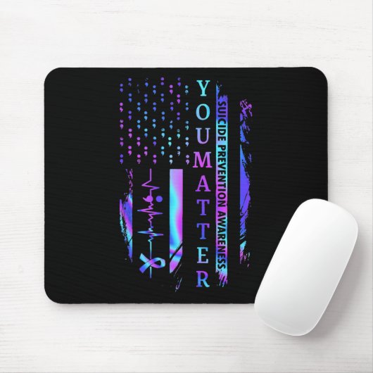 Ihr Problem Gefärbte Krawatte Suizidprävention Bew Mousepad (Mit Mouse)