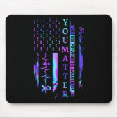 Ihr Problem Gefärbte Krawatte Suizidprävention Bew Mousepad (Vorne)