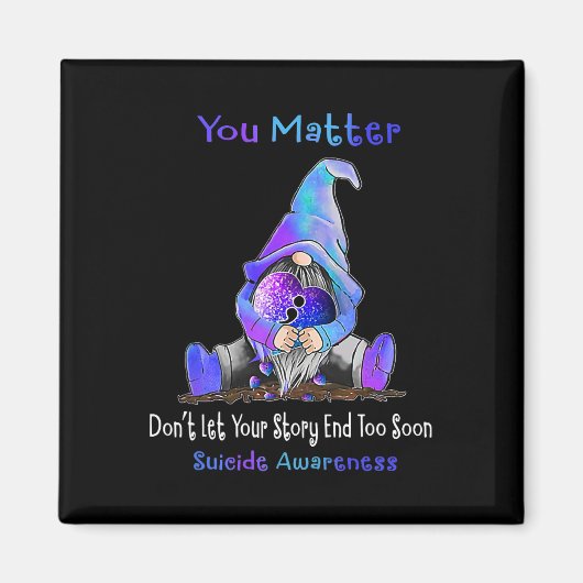 Ihr Problem Gnome Herzsuizidprävention Awarene Magnet (Vorne)