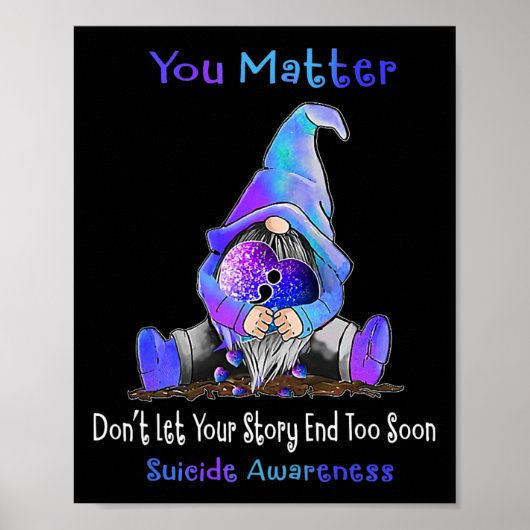 Ihr Problem Gnome Herzsuizidprävention Awarene Poster (Vorne)