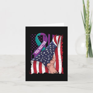 Ihr Problem ist Aquamariner und Lila Ribbon Suizid Karte