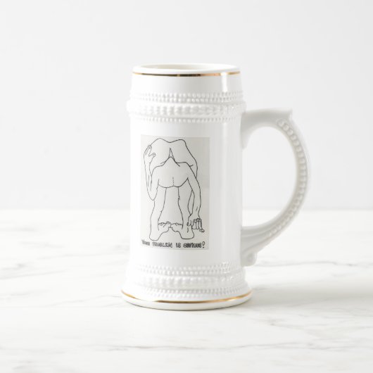 Ihr Problem liegt auf der Hand! - Stein Bierglas (Rechts)