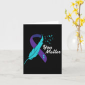 Ihr Problem Ribbon Suizid Awareness Mental Health Karte (Gelbe Blume)