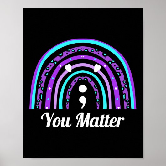 Ihr Problem Semicolon - Selbstmordbewusstsein Poster (Vorne)