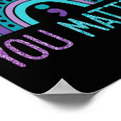 Ihr Problem Semicolon Suizidprävention Lila Poster (Ecke)