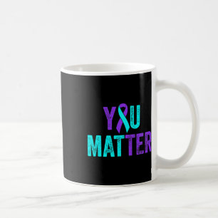 Ihr Problem Suizidprävention Aquamarines Lila Awar Kaffeetasse
