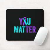 Ihr Problem Suizidprävention Aquamarines Lila Awar Mousepad (Mit Mouse)