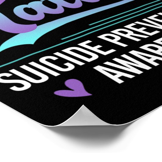 Ihr Problem Suizidprävention Bewusstsein Aquamarin Poster (Ecke)