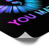 Ihr Problem Suizidprävention Bewusstsein Aquamarin Poster (Ecke)