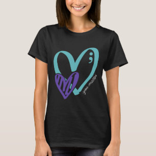 Ihr Problem Suizidprävention Bewusstsein Aquamarin T-Shirt