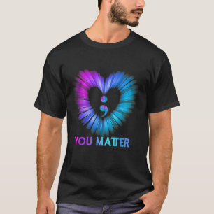 Ihr Problem Suizidprävention Bewusstsein Aquamarin T-Shirt