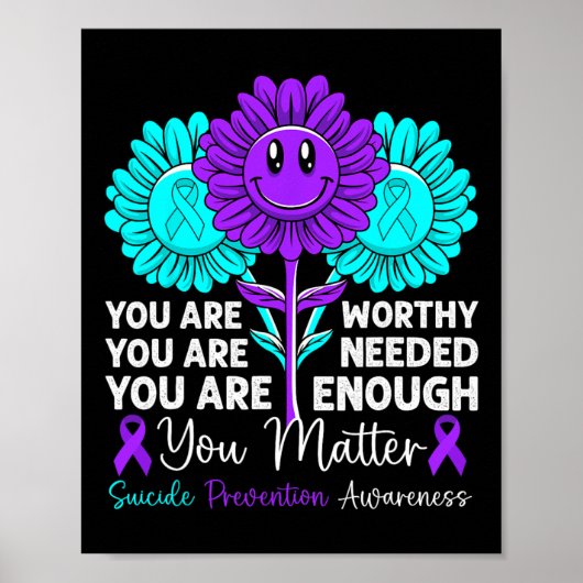 Ihr Problem Suizidprävention Bewusstsein positiv Poster (Vorne)