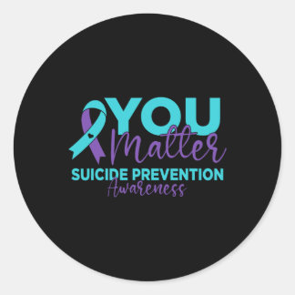 Ihr Problem Suizidprävention Bewusstsein Runder Aufkleber