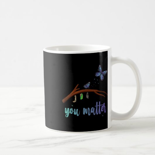 Ihr Problem Suizidprävention Schmetterlingsverände Kaffeetasse (Rechts)