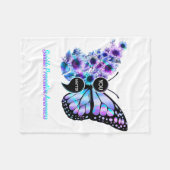 Ihr Problem Suizidprävention Semicolon Butterfly Fleecedecke (Vorderseite (Horizontal))