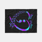 Ihr Problem - Suzidprävention Aquamarine Lila Soft Fleecedecke (Vorderseite (Horizontal))