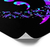 Ihr Problem - Suzidprävention Aquamarine Lila Soft Poster (Ecke)