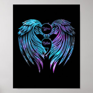 Ihr Problem Wings Suizidprävention Awareness T-Shi Poster