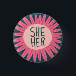 IHR Pronouns Blume Stolz handschrift Button<br><div class="desc">Dekorieren Sie Ihr Outfit mit diesem coolen Kunstknopf. Macht ein großartiges Geschenk! Sie können ihn anpassen und auch Text hinzufügen. Karo in meinem Shop für viel mehr Farben und Muster! Lass mir Bescheid, wenn du auch etwas Gewohntes willst.</div>