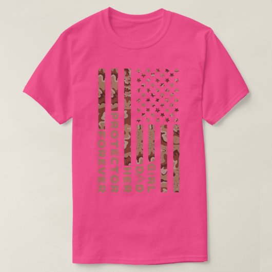 Ihr Protector Forever Funny Vathers Day Camoue Fla T-Shirt (Design vorne)