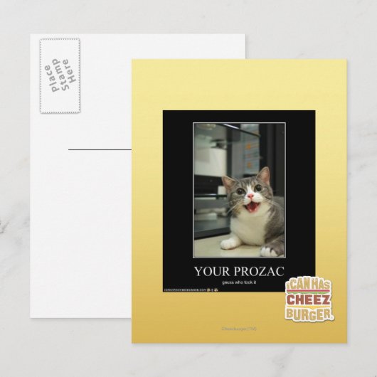 Ihr Prozac Postkarte (Vorne/Hinten)