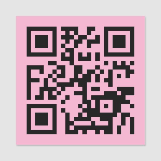 Ihr QR-Code auf Hellrosa Namensschild (Vorderseite)