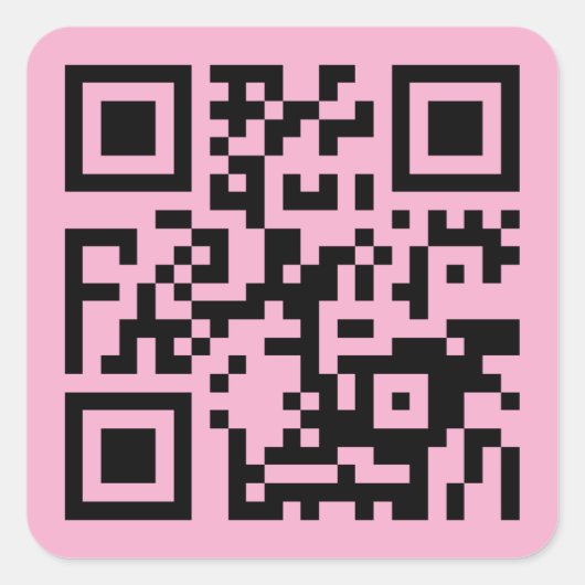 Ihr QR-Code auf Hellrosa Quadratischer Aufkleber (Vorderseite)