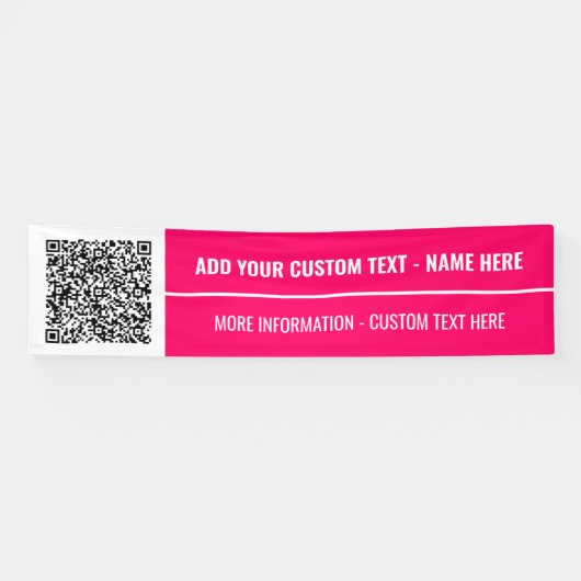 Ihr QR-Code-Banner mit benutzerdefiniertem Text un Banner (Horizontal)