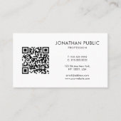Ihr QR Code Barcode Beruflich Modernes Elegant Visitenkarte (Vorderseite)