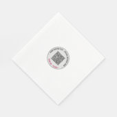 Ihr QR-Code Benutzerdefiniert Text und Farben Part Serviette (Ecke)