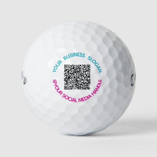 Ihr QR-Code benutzerdefinierte Text-Stempel Golfbä Golfball (Vorderseite)