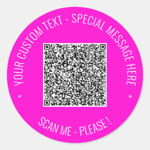 Ihr QR-Code benutzerdefinierte Textfarbe Aufkleber