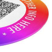 Ihr QR-Code - benutzerdefinierte Textfarbenzuordnu Schneidebrett (Ecke)