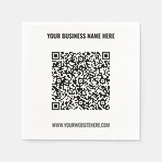 Ihr QR-Code Benutzerdefinierter Text, den Napkins Serviette (Vorderseite)