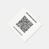 Ihr QR-Code Benutzerdefinierter Text, den Napkins Serviette (Ecke)