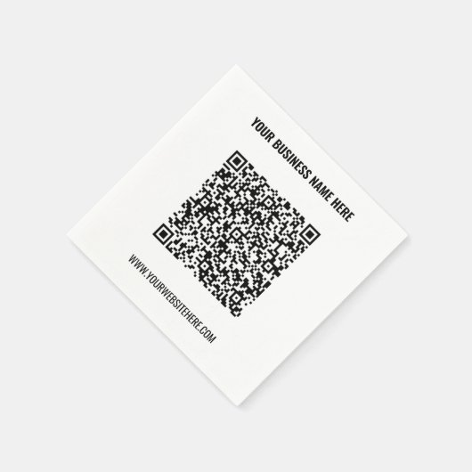 Ihr QR-Code Benutzerdefinierter Text, den Napkins Serviette (Ecke)