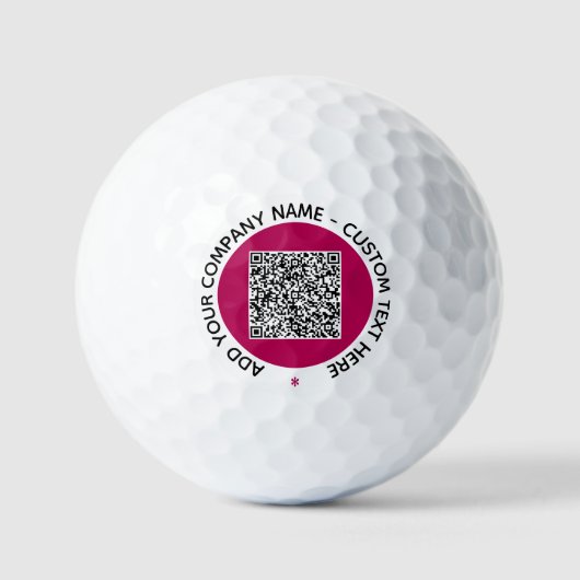 Ihr QR-Code benutzerdefinierter Text Golfbälle Vor (Vorderseite)
