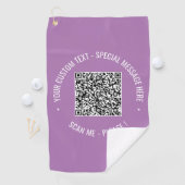 Ihr QR-Code benutzerdefinierter Text Golfhandtuch (Insitu)
