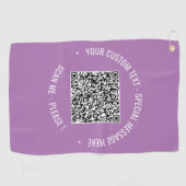 Ihr QR-Code benutzerdefinierter Text Golfhandtuch (Horizontal)