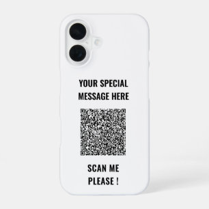 Ihr QR-Code Benutzerdefinierter Text iPhone Fall F 16 Hülle