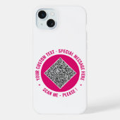 Ihr QR-Code Benutzerdefinierter Text iPhone Fall F Hülle (Rückseite)