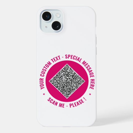 Ihr QR-Code Benutzerdefinierter Text iPhone Fall F Hülle (Rückseite)