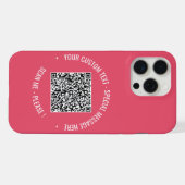 Ihr QR-Code Benutzerdefinierter Text iPhone Fall F iPhone Hülle (Rückseite (Horizontal))
